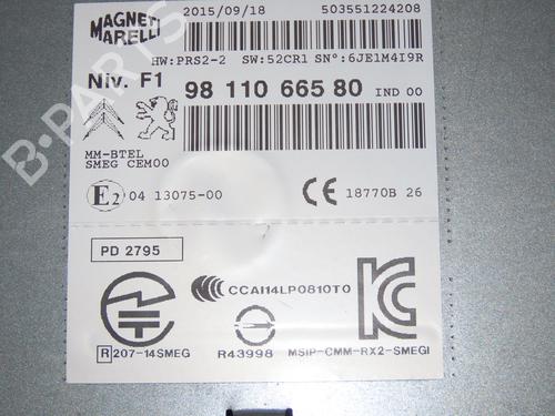 Radio PEUGEOT 2008 I (CU_) 1.2 THP 110 / PureTech 110 | BP29901782E6