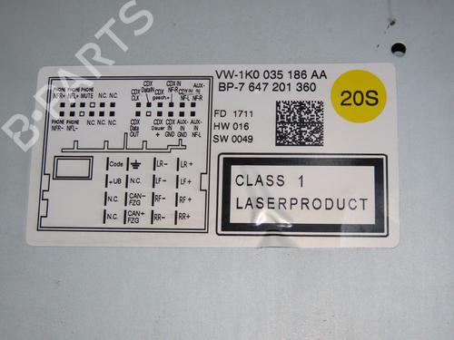 Used Radio VW GOLF VI (5K1) 1.6 TDI (105 hp) 16537697