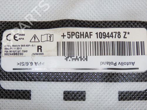 Used Right seat airbag CITROËN C3 / C3 ORIGIN III (SX) 1.5 BlueHDi 100 (SXYHYP, SXYHTU) (102 hp) 27728914