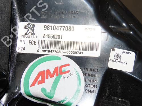 Right taillight PEUGEOT 3008 II SUV (MC_, MR_, MJ_, M4_) 2.0 BlueHDi 180 | BP30893298C35 