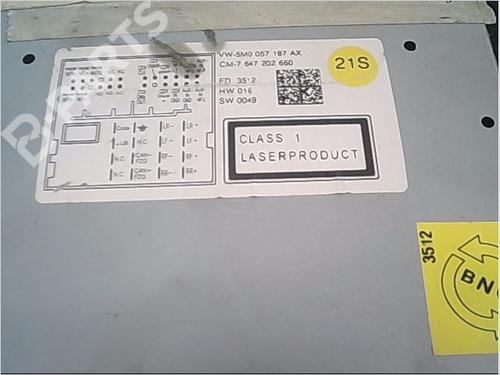 Radio VW POLO V (6R1, 6C1) 1.6 TDI | BP9407002E6 