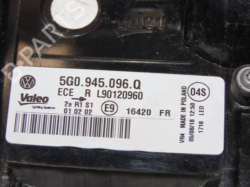 Right taillight VW GOLF VII (5G1, BQ1, BE1, BE2) 1.0 TSI | BP26226695C35 