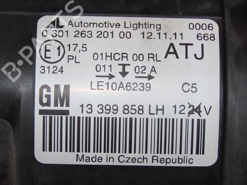 Used Left headlight OPEL ZAFIRA TOURER C (P12) 2.0 CDTi (75) (130 hp) 22367801