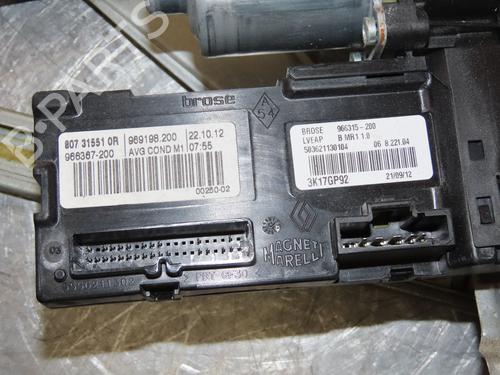 Front left window mechanism RENAULT MEGANE III Hatchback (BZ0/1_, B3_) 1.5 dCi (BZ0C) | BP23086130C22