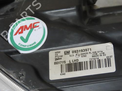 Left headlight OPEL AGILA B (H08) 1.2 (F68) | BP34529785C28 - Image 5