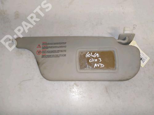 Used Right sun visor Right sun visor RENAULT CLIO III (BR0/1, CR0/1) 1.5 dCi (C/BR0G, C/BR1G) (68 hp) 9565233 9565233