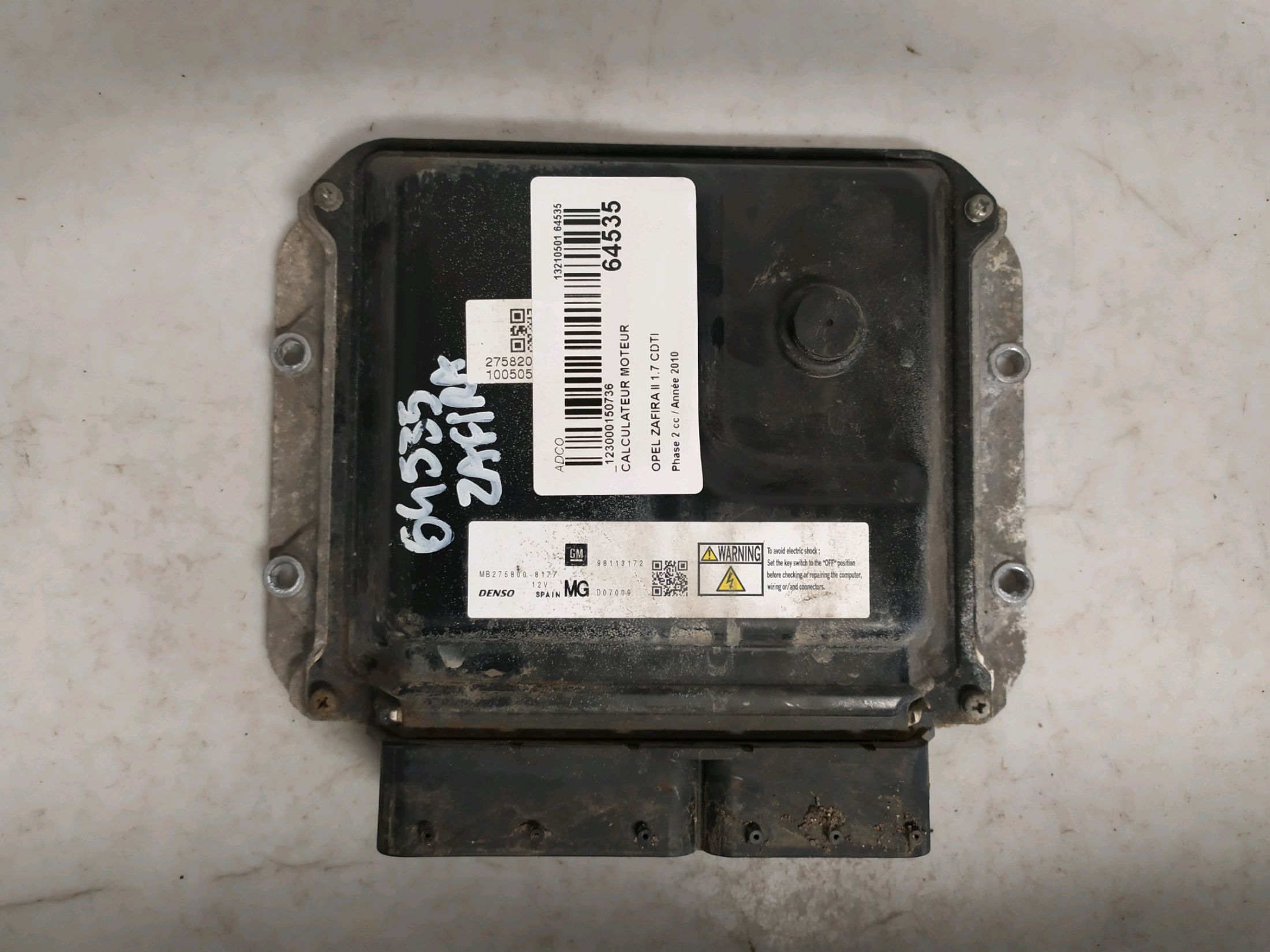 Engine control unit (ECU) OPEL ZAFIRA / ZAFIRA FAMILY B (A05) 1.7 CDTI