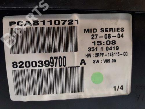Instrument cluster RENAULT MEGANE II (BM0/1_, CM0/1_) 1.9 dCi (BM0G, CM0G) | BP1162968C47 