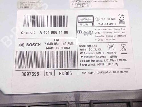 Radio SMART FORTWO Coupe (451) 1.0 (451.331, 451.380) | BP40262862E6 - Image 3