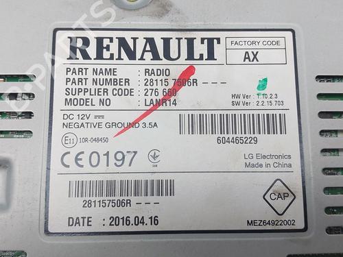 Radio RENAULT MEGANE IV Hatchback (B9A/M/N_) 1.2 TCe 130 (B9MR) | BP35992669E6  - Image 7