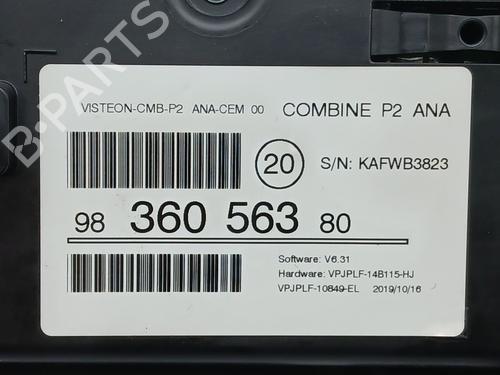 Instrument cluster PEUGEOT 208 II (UB_, UP_, UW_, UJ_) 1.5 BlueHDI 100 | BP27512598C47 