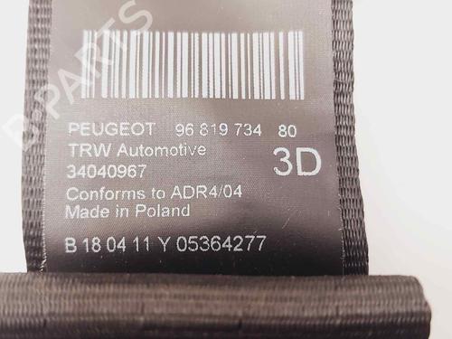 Rear right seatbelt PEUGEOT 5008 (0U_, 0E_) 1.6 HDi | BP15227673I28 