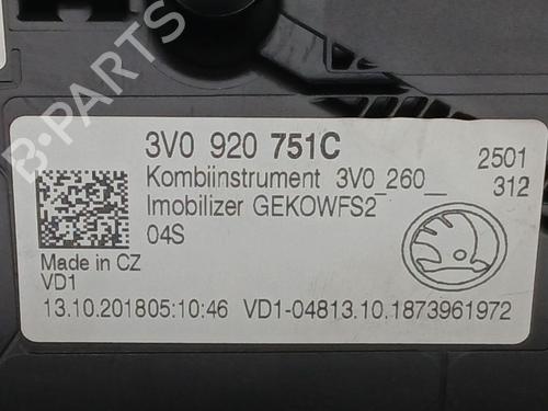 Kombiinstrument SKODA SUPERB III (3V3) 2.0 TDI | BP29886576C47