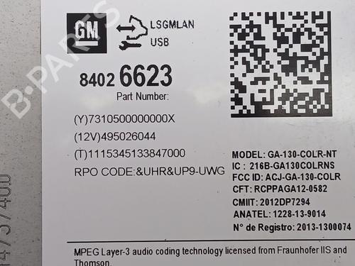 Radio OPEL ASTRA J GTC 1.6 SIDI (08) | BP26525597E6 