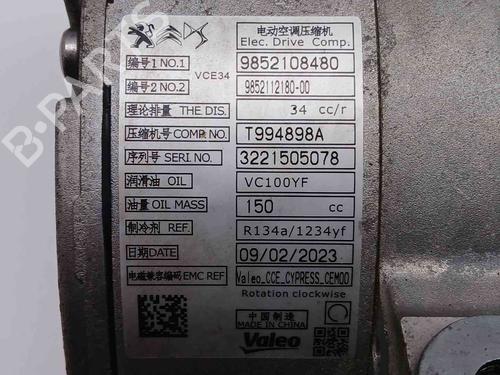 AC compressor CITROËN C5 X (ND_, NC_) Hybrid 180 (NDDGYP) | BP38517607M34 - Image 2