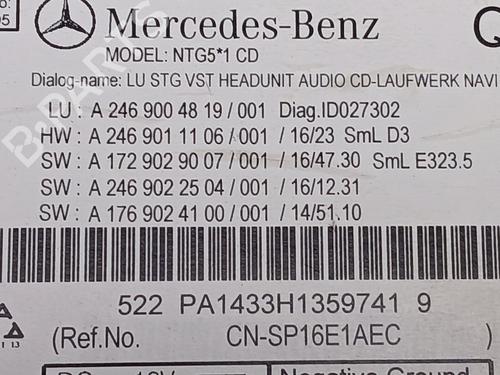 Radio MERCEDES-BENZ A-CLASS (W176) A 200 CDI / d (176.008) | BP30909410E6 - Image 3