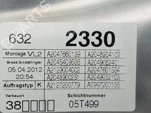 Front left window mechanism MERCEDES-BENZ C-CLASS (W204)  | BP20685860C22 