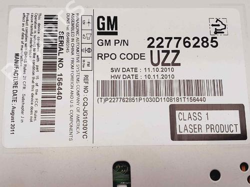 Radio CHEVROLET CRUZE (J300)  | BP15131413E6 