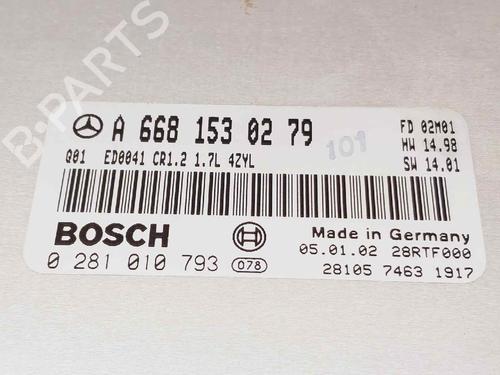 Engine control unit (ECU) MERCEDES-BENZ A-CLASS (W168)  | BP15739831M57 