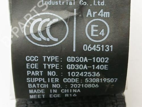 Rear right seatbelt MG MG ZS SUV (AZS1) 1.5 VTi | BP23430624I28 - Image 4