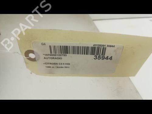 Bilradio CITROËN C3 II (SC_) 1.4 HDi 70 (SC8HZC, SC8HR0, SC8HP4) (68 hp) 9598533