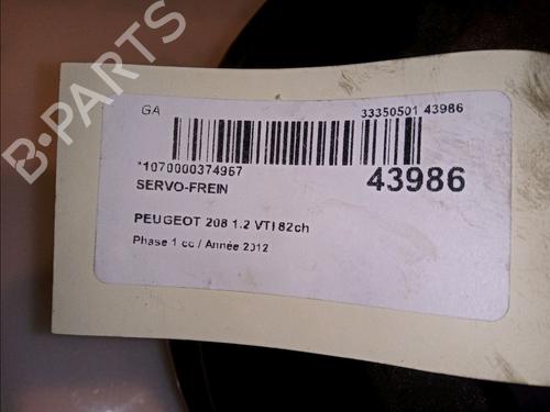 Used Servo brake PEUGEOT 208 I (CA_, CC_) 1.2 VTI 82 (82 hp) 11100540
