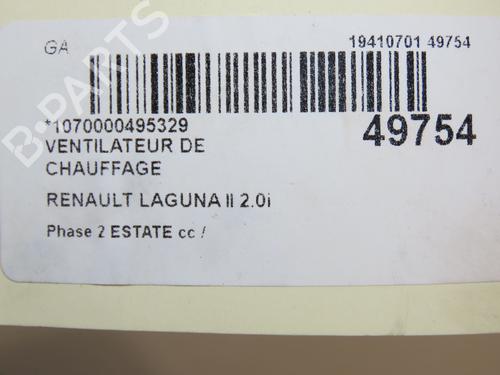 Used Heater blower motor RENAULT LAGUNA II Grandtour (KG0/1_) 2.0 16V (KG00, KG0K, KG0W, KG0P) (135 hp) 28967223