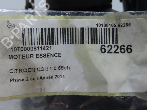 Used Engine Engine CITROËN C3 II (SC_) 1.0 VTi 68 (68 hp) 40554207 40554207