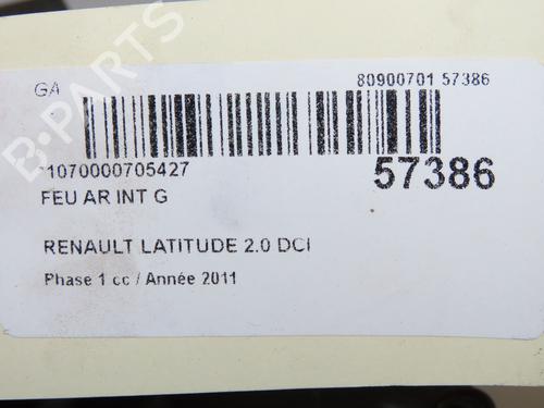 Left tailgate light RENAULT LATITUDE (L70_) 2.0 dCi 175 (L70Y, L734) | BP40205549C79  - Image 5