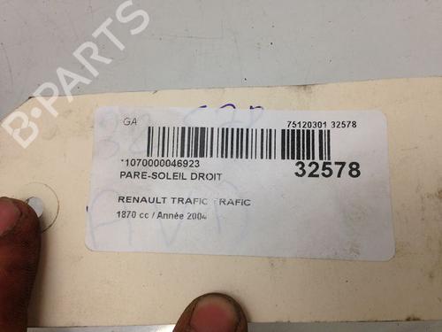 Right sun visor RENAULT TRAFIC II Van (FL)  | BP23177453I2 