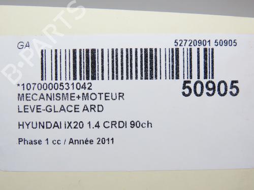 Rear right window mechanism HYUNDAI ix20 (JC) 1.4 CRDi | BP18709843C25