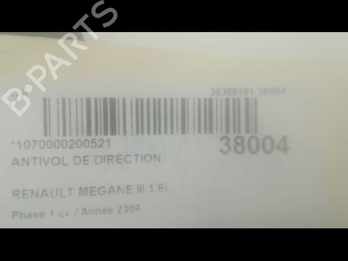 Used Ignition barrel RENAULT MEGANE III Hatchback (BZ0/1_, B3_) 1.6 16V Hi-Flex (BZ03) (110 hp) 9603963