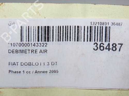 Used Mass air flow sensor Mass air flow sensor FIAT DOBLO MPV (119_, 223_) 1.3 JTD 16V (70 hp) 9600127 9600127