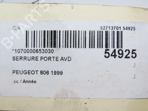 Høyre foran lås PEUGEOT 806 (221) | BP30797594C97