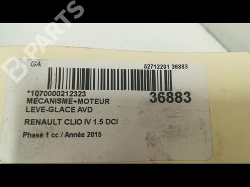 Front right window mechanism RENAULT CLIO IV (BH_) 1.5 dCi 90 | BP9604962C23 