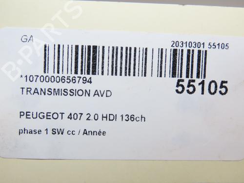 Right front driveshaft PEUGEOT 407 SW (6E_, 6D_) 2.0 HDi 135 | BP28967367M39