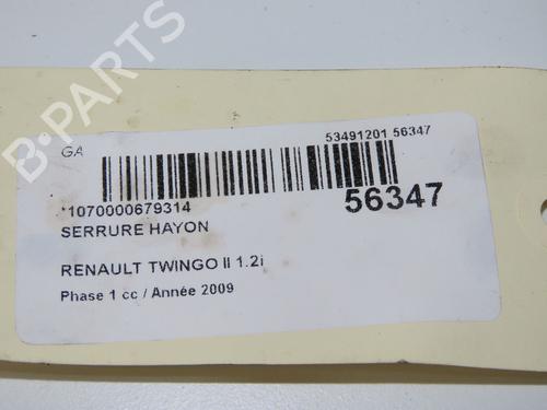 Bagklap lås Bagklap lås RENAULT TWINGO II (CN0_) 1.2 (CN0D) (58 hp) 33711730 33711730