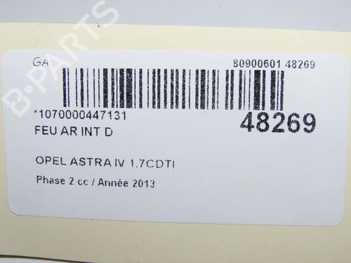 Right tailgate light OPEL ASTRA J (P10) 1.7 CDTI (68) | BP32658007C80