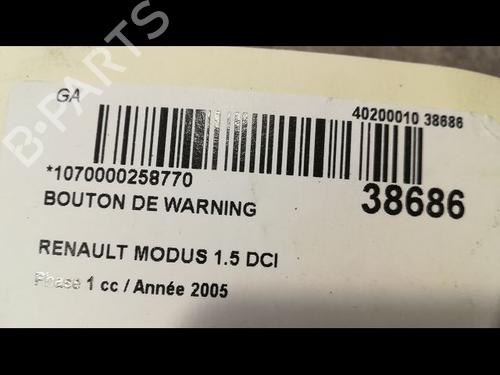 Warning switch RENAULT MODUS / GRAND MODUS (F/JP0_) 1.5 dCi (FP0D, JP0D) | BP23174225I22 - Image 2