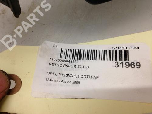 Right mirror OPEL MERIVA A MPV (X03) 1.3 CDTI (E75) | BP9593861C27 