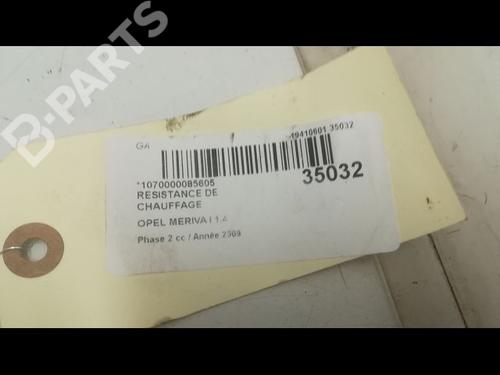 Heater resistor OPEL MERIVA A MPV (X03) 1.4 16V Twinport (E75) | BP11677099M108 