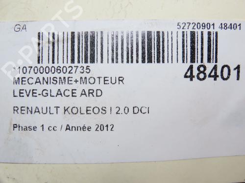 Used Rear right window mechanism RENAULT KOLEOS I (HY_) 2.0 dCi (HY0K) (150 hp) 28831786