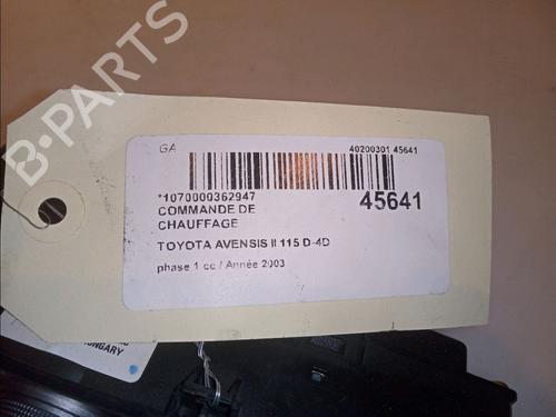 Climate control TOYOTA AVENSIS (_T25_) 2.0 D-4D (CDT250_, CDT250R) | BP13030943I5 