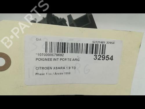 Used Rear left interior door handle Rear left interior door handle CITROËN XSARA Break (N2) 1.9 TD (90 hp) 9596262 9596262