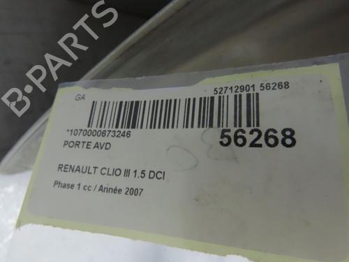Porte avant droite RENAULT CLIO III (BR0/1, CR0/1) 1.5 dCi (BR0H, CR0H, CR1S, BR1S) (106 hp) 31912152