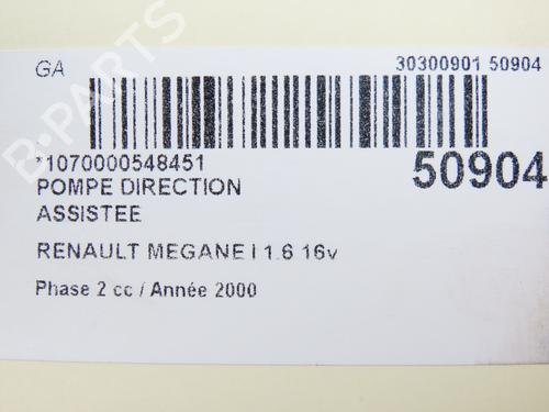 Steering pump RENAULT MEGANE I (BA0/1_) 1.6 16V (BA04, BA0B, BA11, BA1J, BA16, BA19, BA1K, BA1V,... | BP28967476M99 