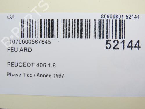 Højre baglygte PEUGEOT 406 (8B) 1.8 16V | BP28969545C35 