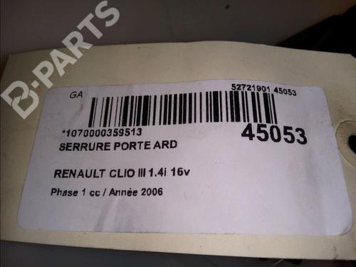 Rear right lock RENAULT CLIO III (BR0/1, CR0/1) 1.4 16V | BP11418214C99 