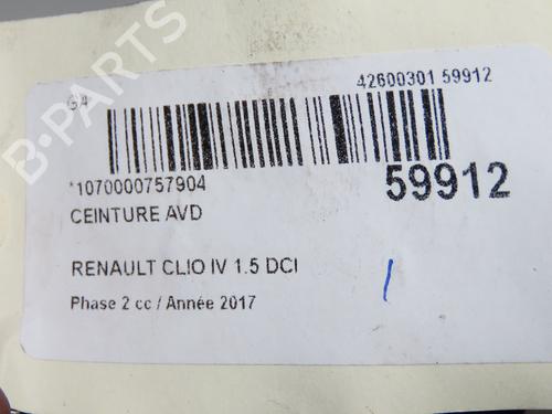 Used Front right seatbelt Front right seatbelt RENAULT CLIO IV (BH_) 1.5 dCi 90 (90 hp) 40050825 40050825