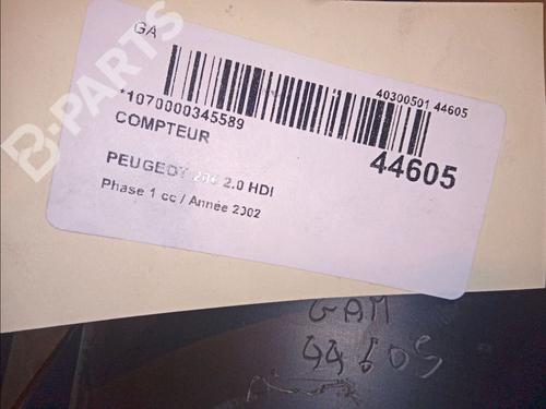 Instrument cluster PEUGEOT 206 Hatchback (2A/C) 2.0 HDI 90 | BP11101327C47 